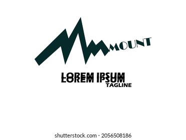 Minimalist Landscape Hills Mountain Top Logo Design