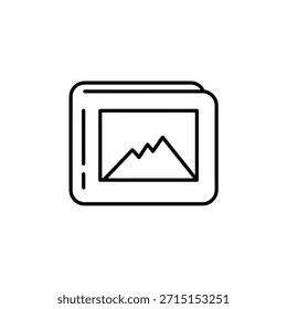 Minimalist Landscape Image Icon Representing Photography and Nature