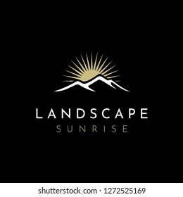 Minimalist Landscape Mountain Logo Design Inspiration