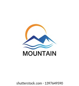 Minimalist Landscape Mountain logo design inspiration