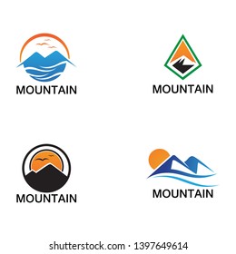 Minimalist Landscape Mountain logo design inspiration