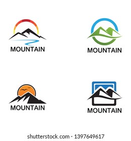 Minimalist Landscape Mountain logo design inspiration