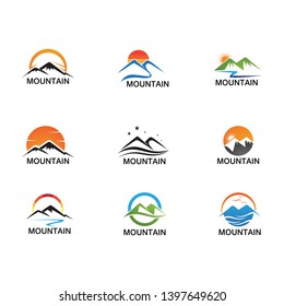 Minimalist Landscape Mountain logo design inspiration