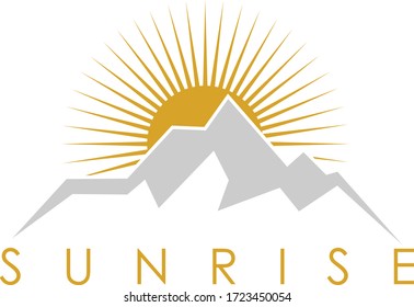 Minimalist Landscape Mountain logo design