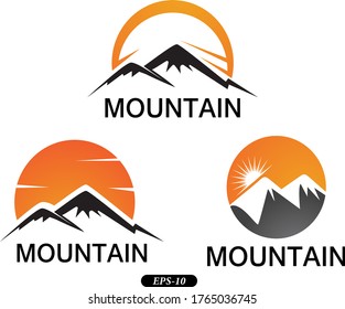Minimalist Landscape Mountain logo design inspiration