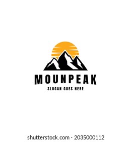 Minimalist Landscape Mountain logo design inspiration