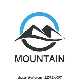 Minimalist Landscape Mountain logo design inspirations Free Vector