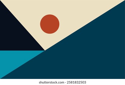 Minimalist Landscape Mountain Simple Background Vector