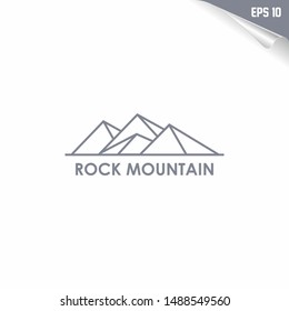 Minimalist Landscape Mountain Vector logo design modern template