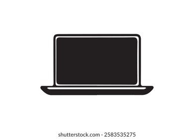 Minimalist Laptop Icon Set for Tech and Internet Projects. High-Quality Laptop Vector Icons for Web and UI Design. Black and White Laptop Icons – Perfect for design isolated illustration.