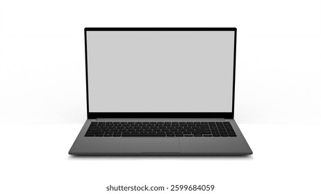Minimalist Laptop Mockup with Blank Screen
