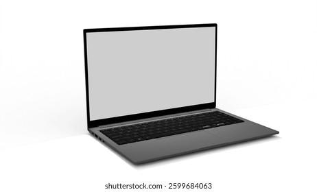Minimalist Laptop Mockup with Blank Screen