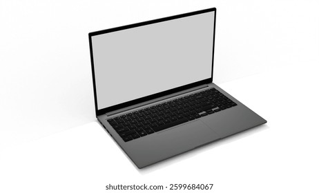 Minimalist Laptop Mockup with Blank Screen