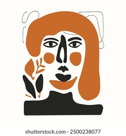 Minimal große Gesicht Vektorgrafik Kunst