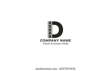 Un logotipo minimalista de D atemporal que simboliza la simplicidad y la elegancia con líneas limpias y proporciones de carretera.