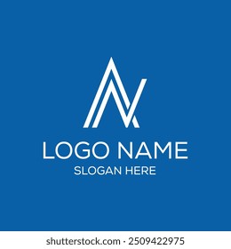 AN Minimalist letzterer Logo-Design-Vektor
