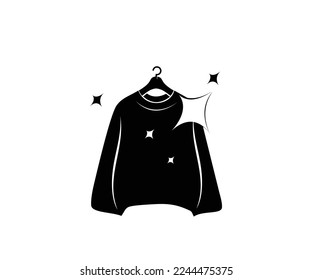 Minimalist laundry service design logo