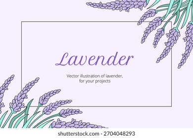 Plantilla de Anuncio de lavanda minimalista con fondo pastel suave y decoración floral. Elegante diseño botánico para promociones de marca, spa, cosmética orgánica o bienestar.