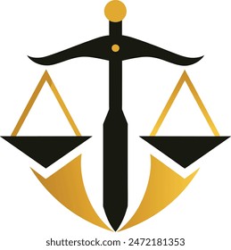        Minimalist law firm logo icon vector illustration.
