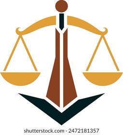        Minimalist law firm logo icon vector illustration.
