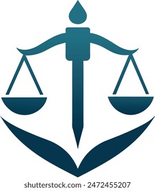        Minimalist law firm logo icon vector illustration.
