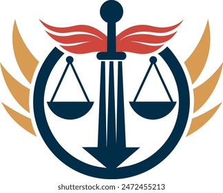        Minimalist law firm logo icon vector illustration.
