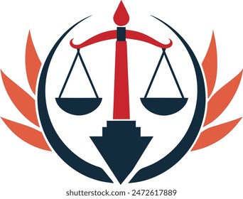        Minimalist law firm logo icon vector illustration.
