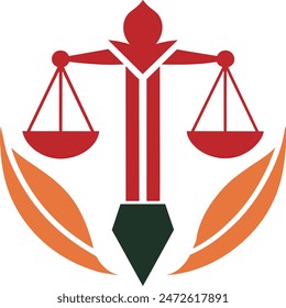        Minimalist law firm logo icon vector illustration.
