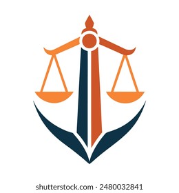        Minimalist law firm logo icon vector illustration.
