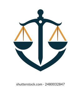        Minimalist law firm logo icon vector illustration.
