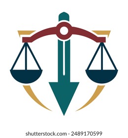        Minimalist law firm logo icon vector illustration.
