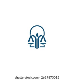 Minimalist law firm logo icon vector illustration	