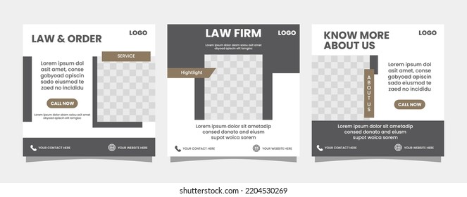 Minimalist Law Firm Service and Law Consultation social media post design template