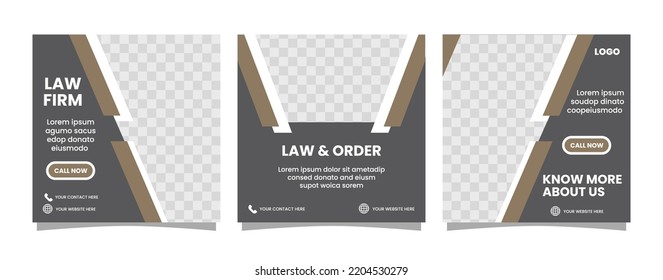 Minimalist Law Firm Service and Law Consultation social media post design template