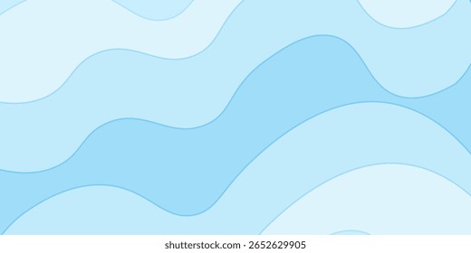 Diseño minimalista en capas con ondas abstractas suaves y esferas degradadas sobre fondo claro
