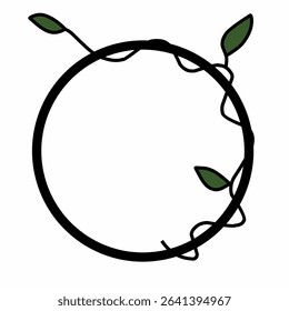 Minimalist Leaf Frame for Nature Themes