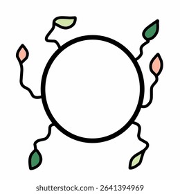 Minimalist Leaf Frame for Nature Themes