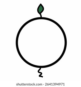 Minimalist Leaf Frame for Nature Themes