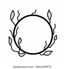 Minimalist Leaf Frame for Nature Themes