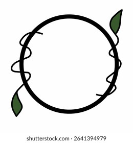 Minimalist Leaf Frame for Nature Themes