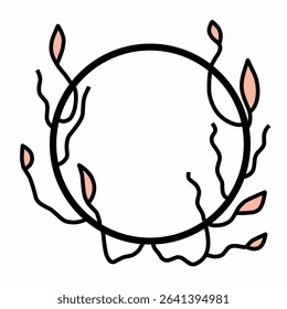 Minimalist Leaf Frame for Nature Themes