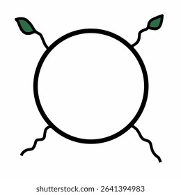 Minimalist Leaf Frame for Nature Themes