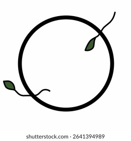 Minimalist Leaf Frame for Nature Themes