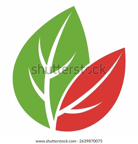 A minimalist leaf icon, suitable for various design projects needing a touch of nature or environmental themes. Isolated on a clean white background.