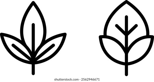 "Minimalist Leaf Icon Vector Design"