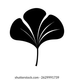 Minimalist leaf illustration on a neutral silhouette. Elegant botanical line art for print, web design, or nature-themed projects. Simple leaf vector.