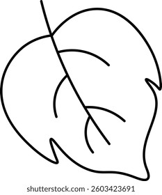 Minimalist Leaf Illustration Simple Cute