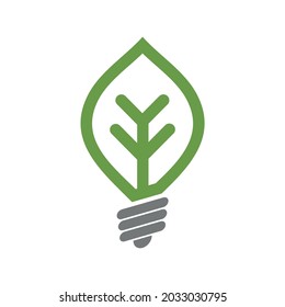 minimalist leaf lamp design logo