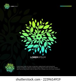 Minimalist leaf logo design ideas