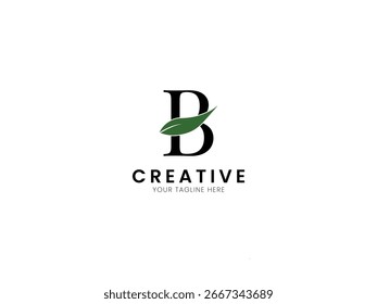 Minimalistisches Logo-Design mit Buchstabe B. Luxus-Logo-Konzept